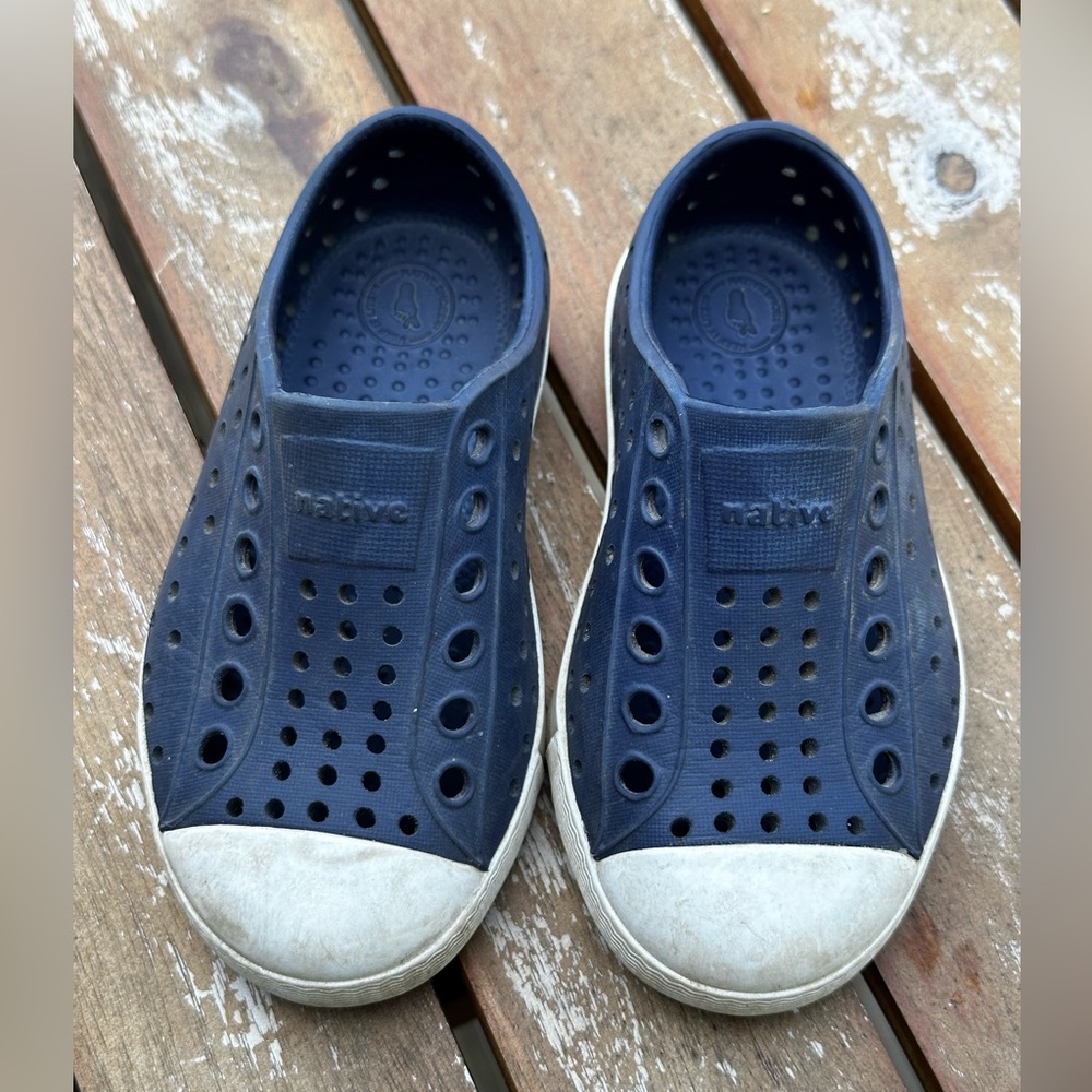 Navy Blue Native Kids Shoes - Toddler 7
